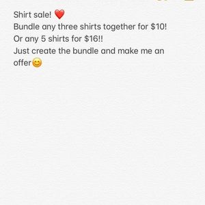Sale on all tops!